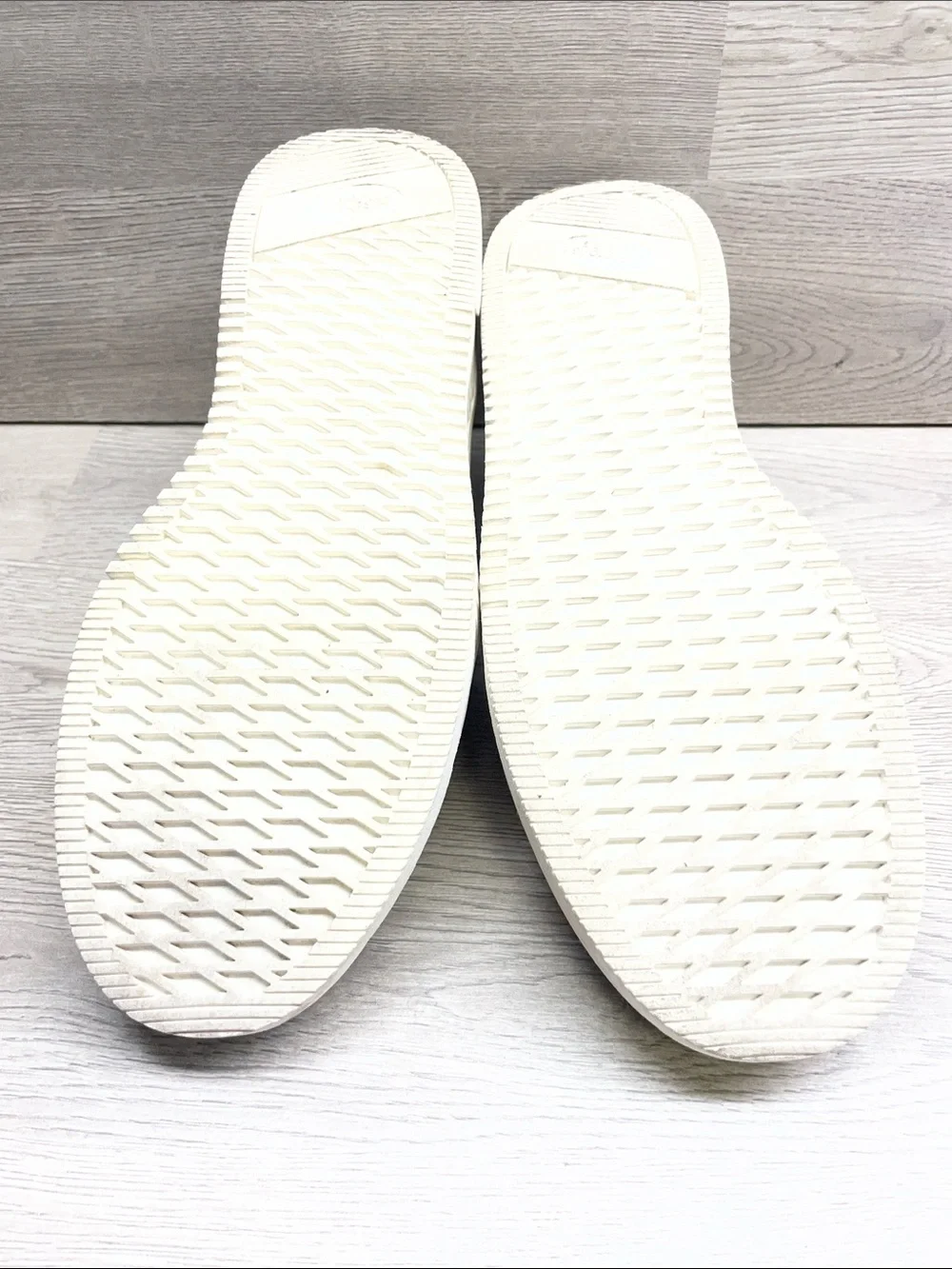 Dr. Scholl's White Perforated Slip-On Sneakers with Light Blue Insole #1065